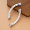 Plata Pura S999 Tubo Curvo 3D Accesorios Pulsera Estilo Chino Retro Colgante Pulsera de Cuerda Hecha a Mano DIY Accesorios de Dijes