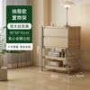 Gabinete de Revista abatible estilo tronco Gabinete lateral para sala de estar Estante de almacenamiento estilo japonés Librero Gabinete tipo cubo Almacenamiento para el hogar Gabinete de almacenamiento nórdico
