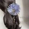 2025 Nueva Cadena de Rama Dorada y Hoja de Jade con Borla de Concha Clip Flor de Loto y Peonía Clip de Tiburón Peinado Elegante