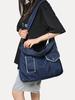 2025 Nuevo Estilo Japonés Bolso Personalizado de Mezclilla Lavada para Mujer Bolso Cruzado de Gran Capacidad Bolso de Hombro Portátil Fresco de Moda para Estudiantes