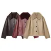 Atacado de fabricante de roupas femininas transfronteiriço 2026 AliExpress item mais vendido moda casual tendência jaqueta reversível de couro sintético