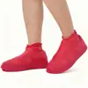 Cobre-Sapatos de Látex Espessos Resistentes ao Desgaste, Impermeáveis e Antiderrapantes de Cano Médio para Homens e Mulheres, Embalados Individualmente, Cobre-Sapatos de Chuva Portáteis para Exterior