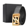 Cinturón Automático de Acero Inoxidable para Hombre, Estilo de Oficina de Alta Gama, Cinturón Negro de Primera Capa con Patrón de Ondas de Agua, Cinturón de Cintura al por Mayor