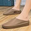 Pantuflas nuevas de talla grande transfronterizas para combinar con todo, de punta cerrada, para hombre, estilo coreano, moda para exteriores, para pareja, sin tacón, pantuflas medias holgadas, moda