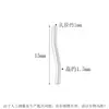 Plata de Ley S925 Forma de S 1.5mm Tubo Pequeño de Plata Simple Liso de Plata Versátil Pulsera DIY Media Pulsera Accesorios de Tubo Curvado para Cuentas