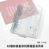 Capa Premium para Caderno de Folhas Soltas, Transparente e Fresca em PVC com Duplo Fecho, Porta-Cartões para Planner A5 com Capas Coloridas Substituíveis