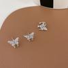 Pendientes de mariposa roja con diseño de mariposa de Corea del Sur, con aguja de plata S925, con clip para las orejas, estilo Joker, para mujer, 150 unidades