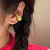 Novo Estilo Bonito Registro da Juventude Roxo Colorido Divertido Clipe de Orelha com Gotejamento de Óleo Clipe de Osso de Orelha Feminino Sem Furos nas Orelhas Brincos Femininos