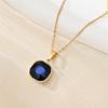 Colar de Zircônia Exquisito e Simples para Mulheres Aço Inoxidável Personalidade Fashion Leve Luxo Aço Titânio Não Desbota Colar Versátil