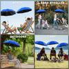 Guarda-sol para cadeira de praia com grampo universal, cobertura de cor sólida giratória de 360 graus, guarda-sol de praia ajustável extra grande de 120 cm (47 polegadas) com grampo de boca larga, guarda-sol para acampamento com proteção solar, guarda-sol com clipe para cadeira de pátio, disponível em 4 cores