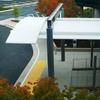 Estructura de membrana para vestíbulo de entrada de hotel, arco de gran envergadura, diseño de modelado de tensión, material de película transparente