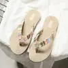 2022 chinelos de palha de imitação de palha pp trançada para praia de verão moda feminina roupa de exterior plana chinelos de praia