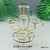Bola de Cristal Criativa Base de Metal Arte em Ferro Banho de Ouro e Prata Suporte Sete Bolas Suporte Multi-Bolas Ornamento Decorativo