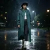 Impermeable Antiexplosión para Hombres y Mujeres, Impermeable Estilo Gabardina, Impermeable de una Pieza para Patinete Eléctrico, Engrosado para Ciclismo, Individual para Adultos, Cuerpo Completo para Patinete Eléctrico