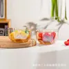 Meishangyuan Simple Hogar Hexagonal Tazón Dos Piezas Set Creativo Moda Vidrio Ensaladera Promoción Publicitaria Evento Regalo
