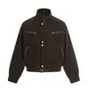 Chaqueta Nanxia con Diseño Inspirado en Estilo Americano Vintage Cleanfit, Aspecto de Gamuza Sintética con Estilo Relajado, Abrigo Corto para Parejas
