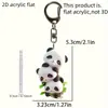 Llavero de Acrílico con Impresión Plana 2D Transfronterizo - Impermeable, Diseño de Pingüino de Dibujos Animados a la Moda, Muy Adecuado