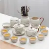 Lujo Ligero Gama Alta Horno Ru Juego de Té Kung Fu para el Hogar Cerámica China Tetera Taza de Té Bandeja de Té Pequeña Regalo
