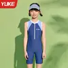 Maiô Infantil Meninas Macacão Boxer Maiô 2025 Novo Estilo Maiô de Competição para Treino Profissional de Meninas para Crianças Médias e Grandes