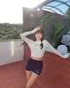 Atacado Maiô Feminino Estilo Coreano Dongdaemun Dividido Manga Longa Respirável Proteção Solar Emagrecedor Slim Maiô Deusa De Férias Na Praia