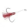 Anzuelo para Pesca de Bacalao Transfronterizo, Anzuelo Jig de Línea de Carbono para Pesca en el Mar, Anzuelo Doble Atado con Plumas, Anzuelo para Bacalao de Pesca en Barco, Anzuelo con Púa, Anzuelo Luminoso para Peces Grandes