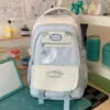 Mochila para niñas, moderna, adecuada para estudiantes de primaria, secundaria y preparatoria, gran capacidad, versátil, simple, mochila ligera