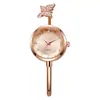 Pulsera de Nácar de Comercio Exterior Reloj Mariposa Nicho Lujo Ligero Reloj de Gama Alta Reloj para Mujer Compacto Abierto Reloj Joya