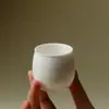Xícara de Chá de Porcelana Branca com Esmalte Doce Branco e Argila de Jade das Dinastias Tang e Song, Conjunto de Chá Kung Fu, Xícara de Degustação Cerâmica Doméstica, Xícara Individual Feita à Mão, Tang e Song