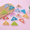 Clipe de papel inspiracional para alunos, clipe triangular, clipe de plástico colorido, papelaria, papel para teste, clipe de cauda longa, clipe de canto lateral de pasta