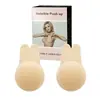 Adesivo de Silicone Respirável Sólido para Seios Orelhas de Coelho Anti-queda Push-up Adesivo para Aréola Superior Adesivo Puxa-seios para Sutiã Sem Costura