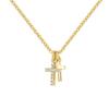N0292 Collar Personalizado de Diseño de Nicho Retro Europeo y Americano para Mujer Colgante de Collar de Cruz con Circonita Chapado en Oro Transfronterizo