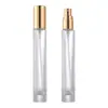 Botella atomizadora cosmética transparente de fondo grueso cilíndrica de alta calidad de 10 ml botella de empaque de perfume Botella de Vidrio atomizado botella de perfume