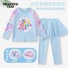 2025 Nuevo Traje de Baño Infantil de Dibujos Animados Traje de Baño de Dos Piezas para Niñas Nuevos Pantalones de Manga Larga para Niños Pequeños y Medianos