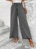 Pantalones retro de mujer de talla grande, informales, holgados, con pierna ancha y abertura, para primavera y verano de 2025, Amazon Cross-border.