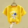 Camisetas de Manga Curta para Meninos Camiseta Algodão Puro 2026 Novo Verão Fresco e Bonito Roupa de Verão para Jovens Camiseta Solta Fresca e Bonita