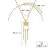 Collar de Mariposa Elegante de Nuevo Estilo Transfronterizo Europeo y Americano, Joyería Minimalista de Acero Inoxidable con Diseño de Lujo