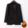 Adicionar Jaqueta de Terno Quente de Algodão Feminino Inverno Nova Casual Versátil para o Dia a Dia Costas Divididas Cor Sólida Acolchoado Top de Terno
