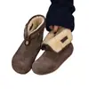 Zapatos de Algodón Gruesos Cálidos Estilo Retro Nuevo Invierno para Niños Mayores, Botas de Nieve de Moda para Niñas, Uso Bidireccional
