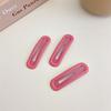 Pinza Ovalada Escarchada de Color Caramelo para Niña Pinza para Cabello Dulce Lateral de Celebridad de Internet Pinza para Cabello para la Parte Posterior de la Cabeza Pinza para Cabello para Cabello Suelto Flequillo