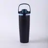 Taza de Viaje para Coche con Tapa de Bloqueo Transfronteriza de 30 oz, Acero Inoxidable 304, Doble Pared Aislada, para Viajes al Aire Libre, Taza Simple con Popote