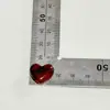 Coração âmbar degradê com fundo plano de material acrílico para outono/inverno para artesanato DIY feito à mão e criação de cartões fofos