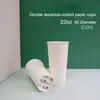 Vaso de Papel Degradable Ecológico con Recubrimiento Acuoso Libre de Plástico, para Bebidas de Té con Leche, Jugo y Café