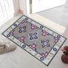 Felpudo de entrada, felpudo de entrada, felpudo de estilo étnico para el hogar, alfombra de TPR lavable con base plegable