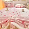 Conjunto de Roupa de Cama Espessa de Lã de Leite Classe A Conjunto de Três Peças INS Desenho Animado Coelho Quente Lã Bolha Lençol de Cama Simples/Casal Capa de Edredom