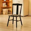 Cadeira de jantar em madeira maciça em estilo vintage francês medieval, cadeira de jantar para casa, mesa e cadeira de jantar, cadeira para casa com encosto, cadeira casual estilo americano