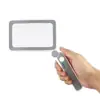 Nova lupa quadrada dobrável de mão com carregamento USB 10 LEDs luz de três velocidades com display de energia interruptor de toque