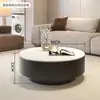 Mesa de centro redonda minimalista em ardósia para sala de estar, adequada para apartamentos pequenos, moderna e simples, luxo leve, sensação de alta qualidade, novo modelo 2006