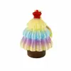 Chaveiro de Árvore de Natal Colorida Impresso em 3D Criativo Clicker Descompressão Pingente Estéreo de PLA Presente de Feriado