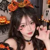Diadema de estilo oscuro de alta gama para cosplay, diadema para sesión de fotos estilo europeo y americano, pinza para el pelo temática de calabaza con telaraña