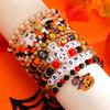 Set de Pulseras de Halloween Europeas y Americanas Divertida Fiesta Calabaza Fantasma Gato Calavera Pulsera de Arcilla Suave Pulsera para Mujeres